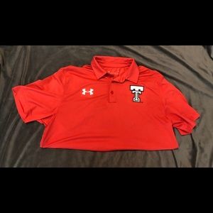 Under Armour Texas Tech Throwback Polo Large - Red